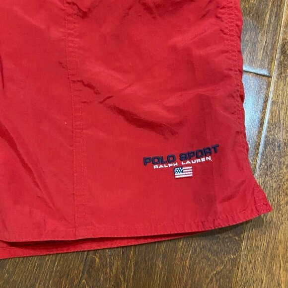 Polo Ralph Lauren Vintage Sport Swim Trunks Shorts Red Men's Size XL - Picture 3 of 7